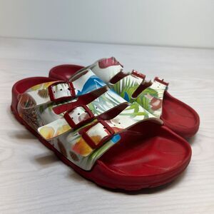 Birkenstocks Birki's Sansibar Tropical Floral Rubber Sandals Size 40 US 9